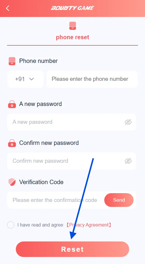 Click reset to finish